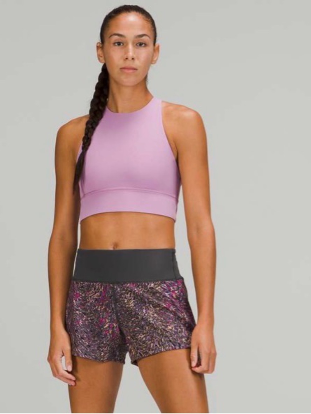 Lululemon Speed Up  Short 4” Inseam SZ 12 Topography Multi Graphite Grey